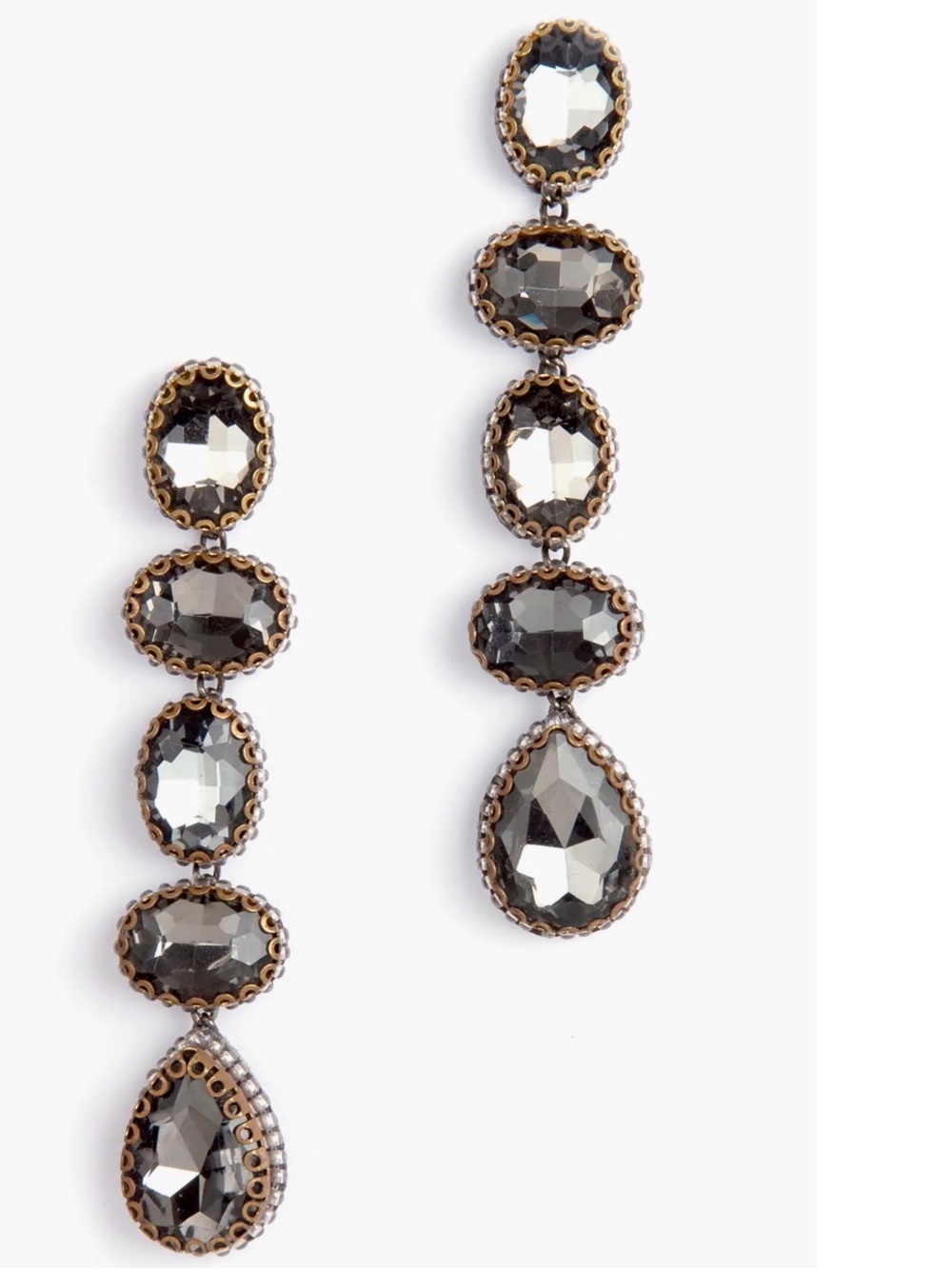 Deepa Gurnani Smoky Teardrop Dangle Earrings - Women Jewelry